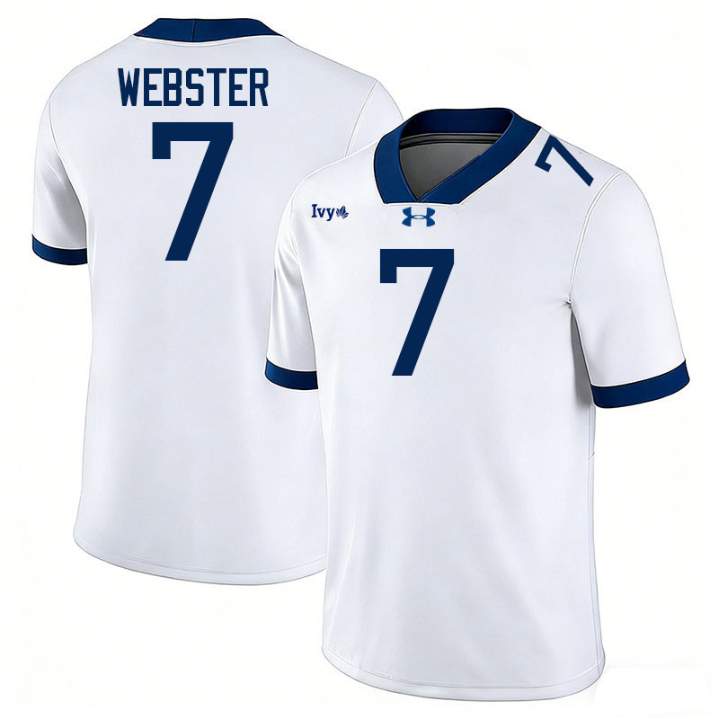 Yale Bulldogs #7 Brandon Webster College Football Jerseys,Uniforms Stitched-White